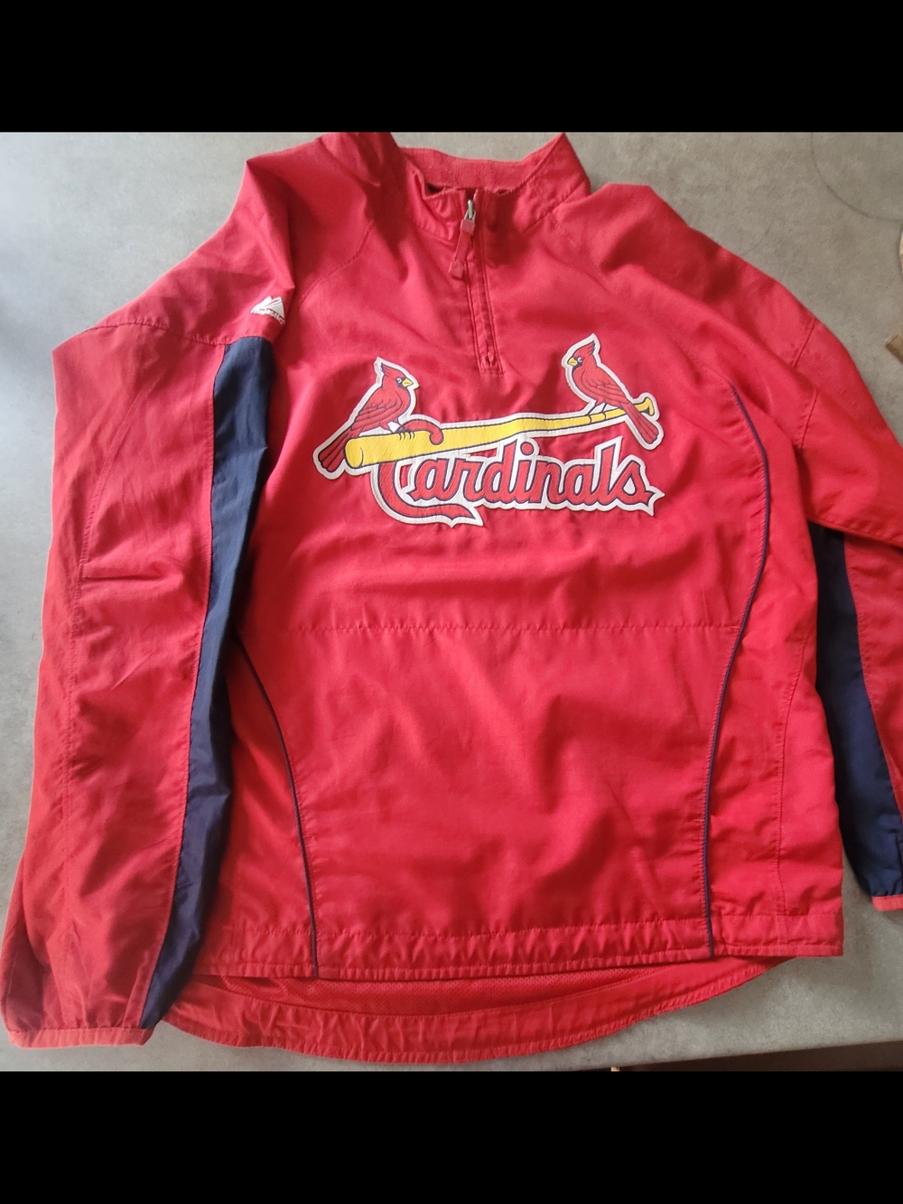 Majestic Red and Navy St. Louis Cardinals Pullover Raincoat
